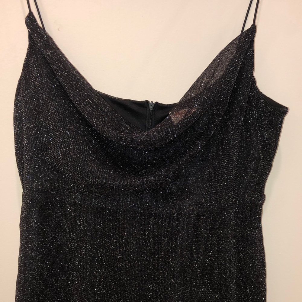 Showpo Black Glitter Mini Dress NWT